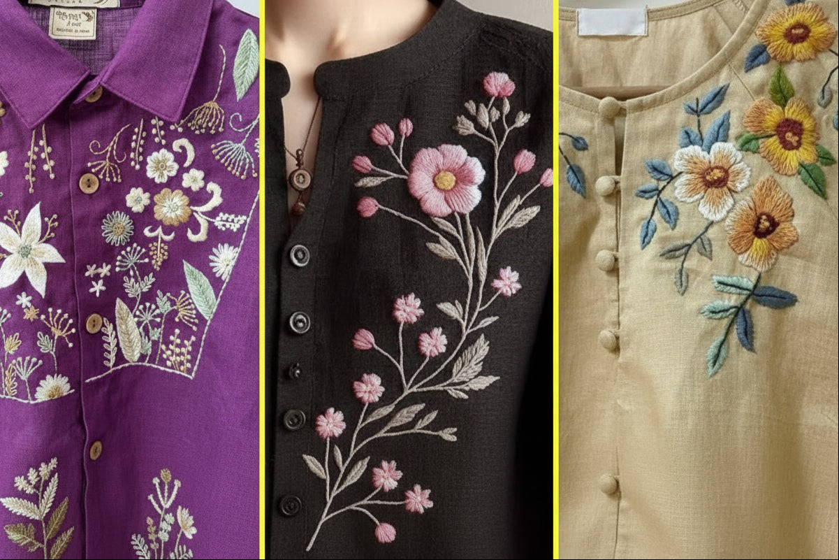 The Royal Amethyst Floral Shirts