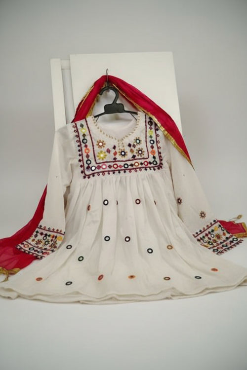 Anarkali Pishwas With trendy mirror work