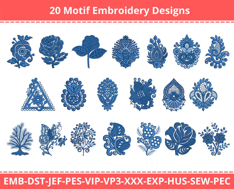 Minimalist Line-Art Embroidery Motif – Eco-Friendly Thread Accent