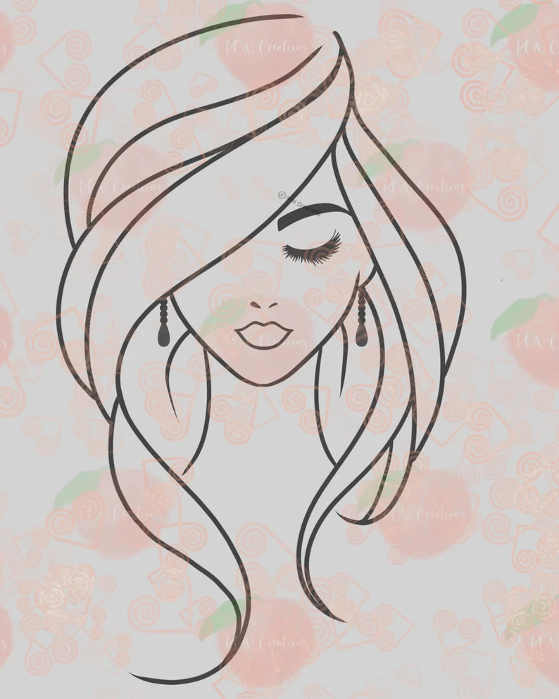 Women face embroidered t-shirts